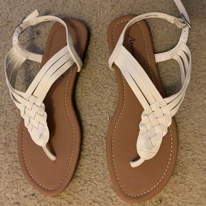 White sandals